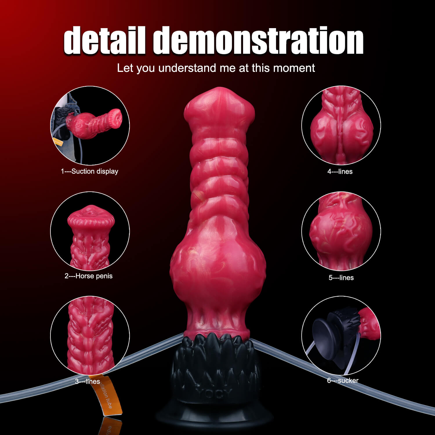 Fenrix 8 Inch Squirting Wolf Dildo with Inflatable Knot - Tarisss Sex Toy Store