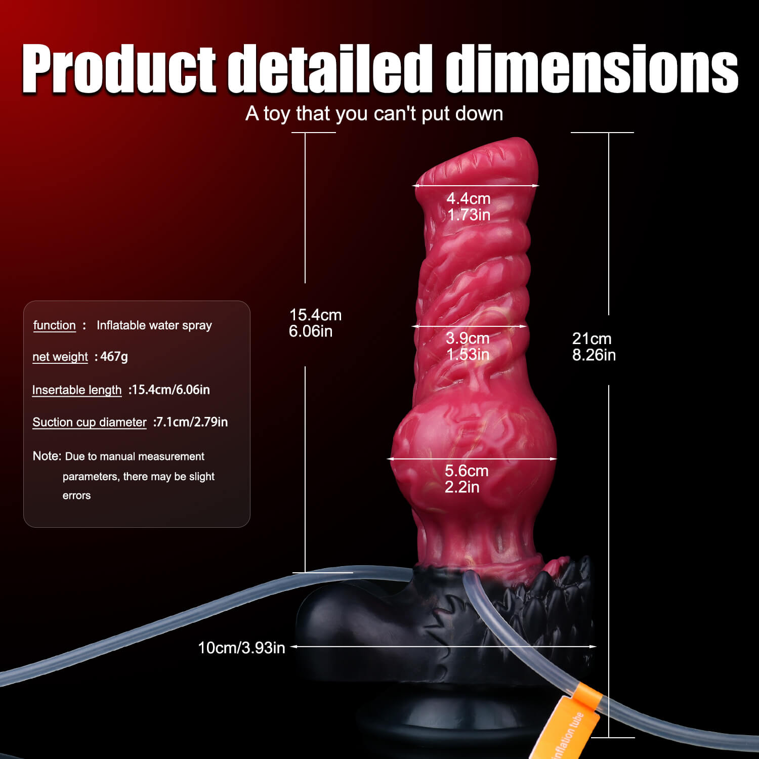 Fenrix 8 Inch Squirting Wolf Dildo with Inflatable Knot - Tarisss Sex Toy Store