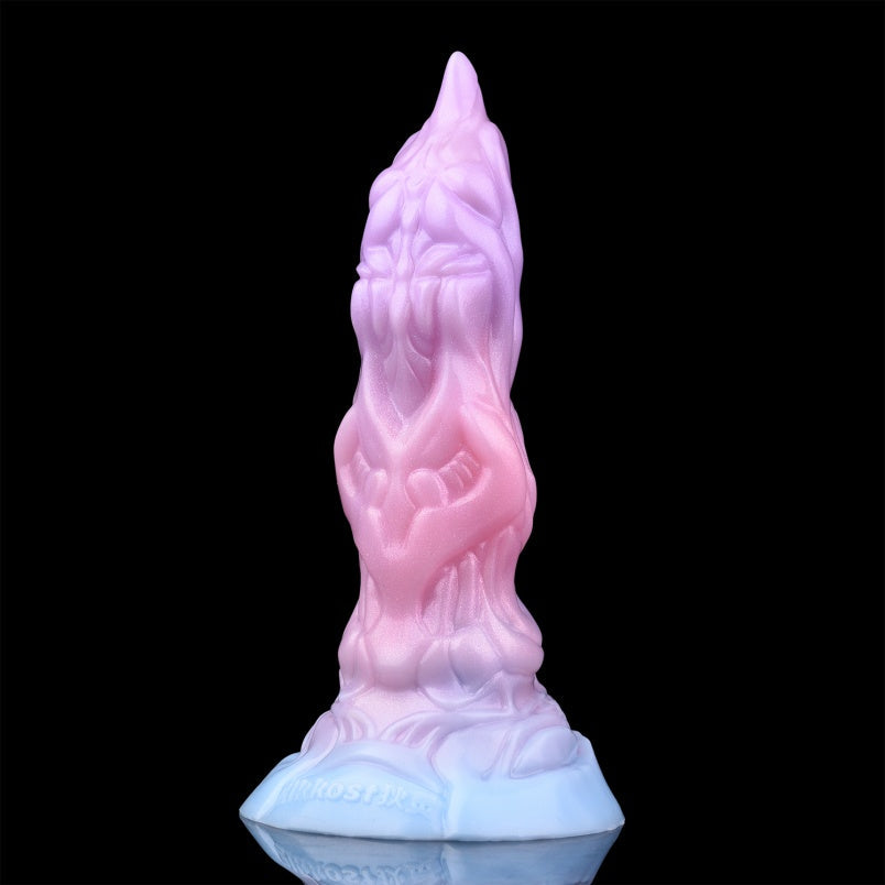 Inflatable Dragon Dildo – Knotted Drake’s Dick Butt Plug | Platinum Silicone | Expandable Girth