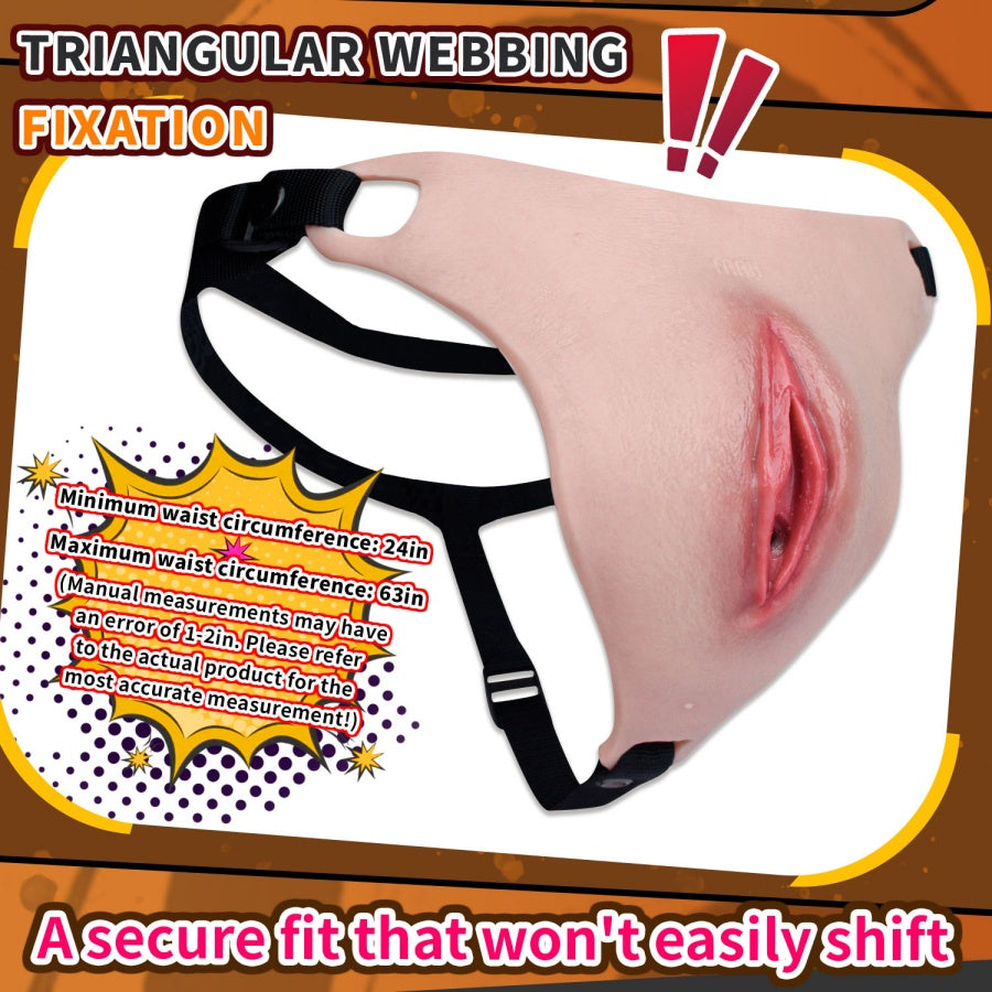 Realistic Silicone Fake Vagina Pussy Pants | Wearable Artificial Vagina Urination Device for Femboys & Crossdressers