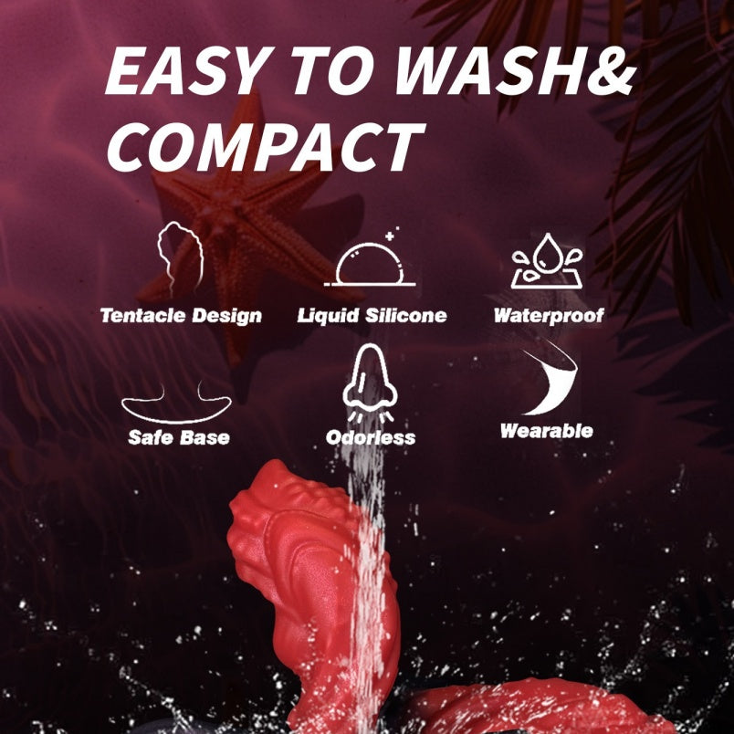 Crimson Silicone Butt Plug Fantasy Dragon Dildo - Stimulation Tool for Vaginal and Anal Expansion