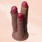 Monster Triple Fist Dildo with Suction Cup — Deep Anal & Vaginal Expansion Fantasy Toy in Body-Safe Silicone