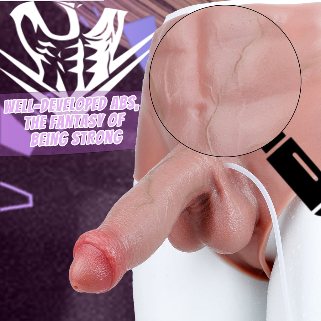 Realistic Squirting Cock Sleeve Panty — Wearable Silicone Penis Sheath Underwear for Size & Stamina