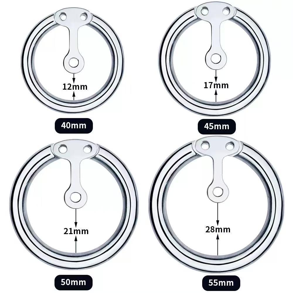 Flat Chastity Cage with Metal Inverted