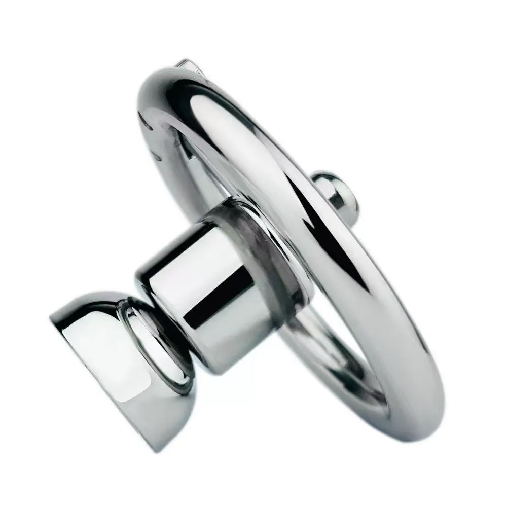 Flat Chastity Cage with Metal Inverted