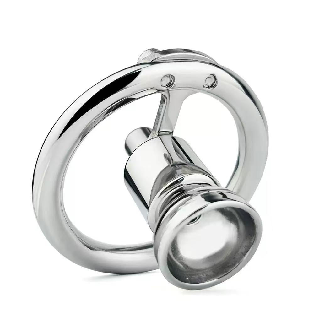 Flat Chastity Cage with Metal Inverted