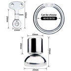 Flat Chastity Cage with Metal Inverted