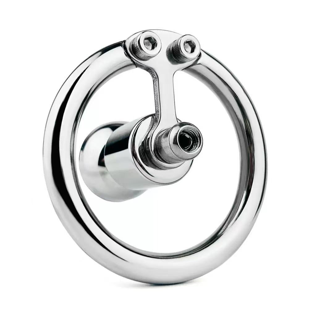 Flat Chastity Cage with Metal Inverted