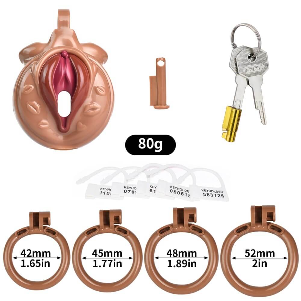 Flesh Resin Male Sissy Chastity Cage - Tarisss Sex Toy Store