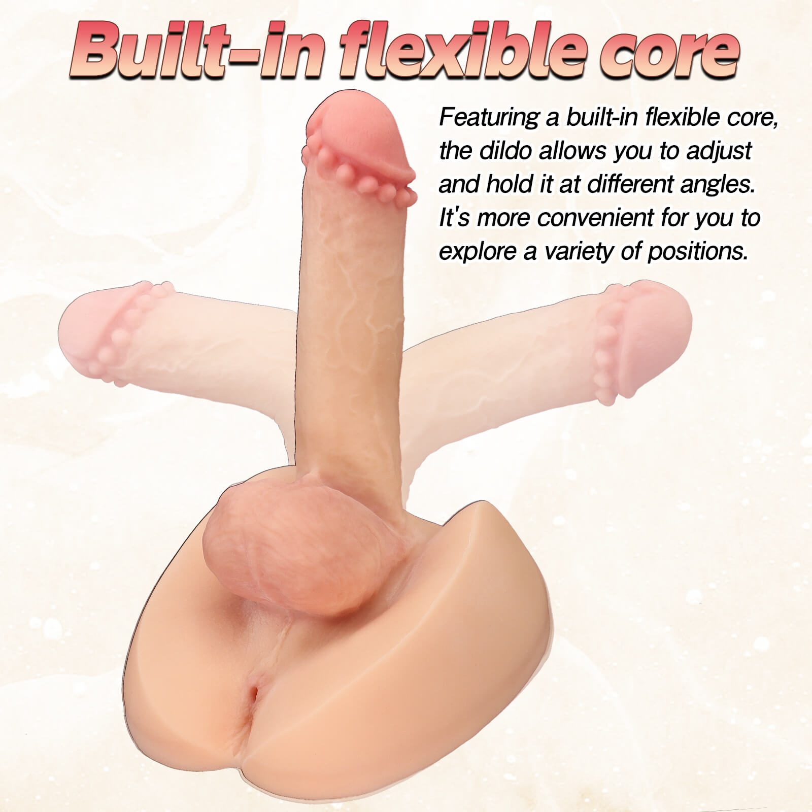 Flexible Realistic Dildo with Thick Base - Tarisss Sex Toy Store