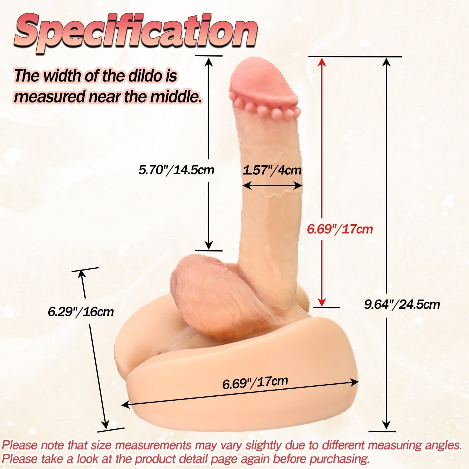 Flexible Realistic Dildo with Thick Base - Tarisss Sex Toy Store