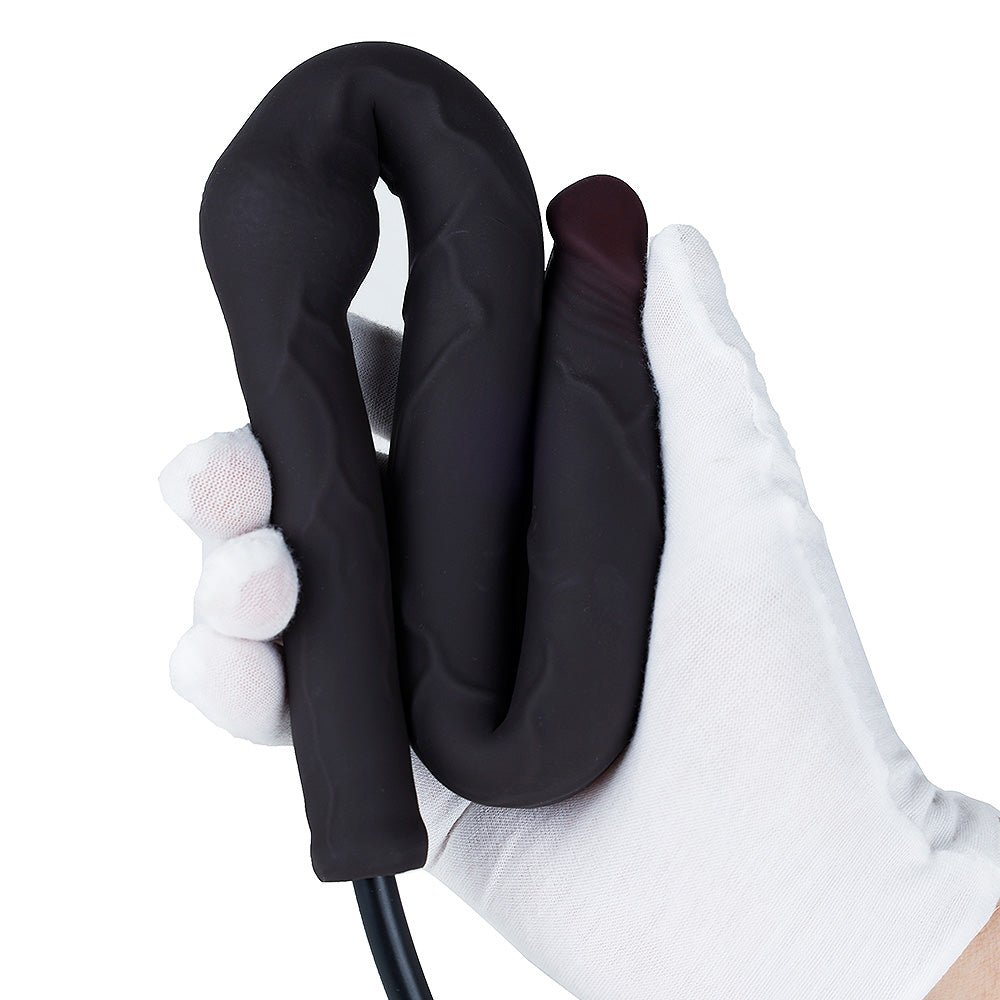 Flexible Silicone Inflatable Anal Dildo with Hand Pump & Bulb Tip - Tarisss Sex Toy Store