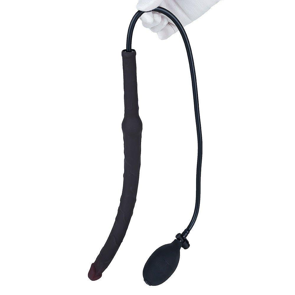 Flexible Silicone Inflatable Anal Dildo with Hand Pump & Bulb Tip - Tarisss Sex Toy Store