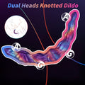 Nebula Twin-Link – Platinum Silicone Double Ended Knotted Dildo | Domlust Fetish