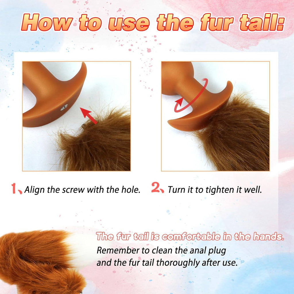 Fox 12 inch Extra Long Anal Bead with Tail - Tarisss Sex Toy Store