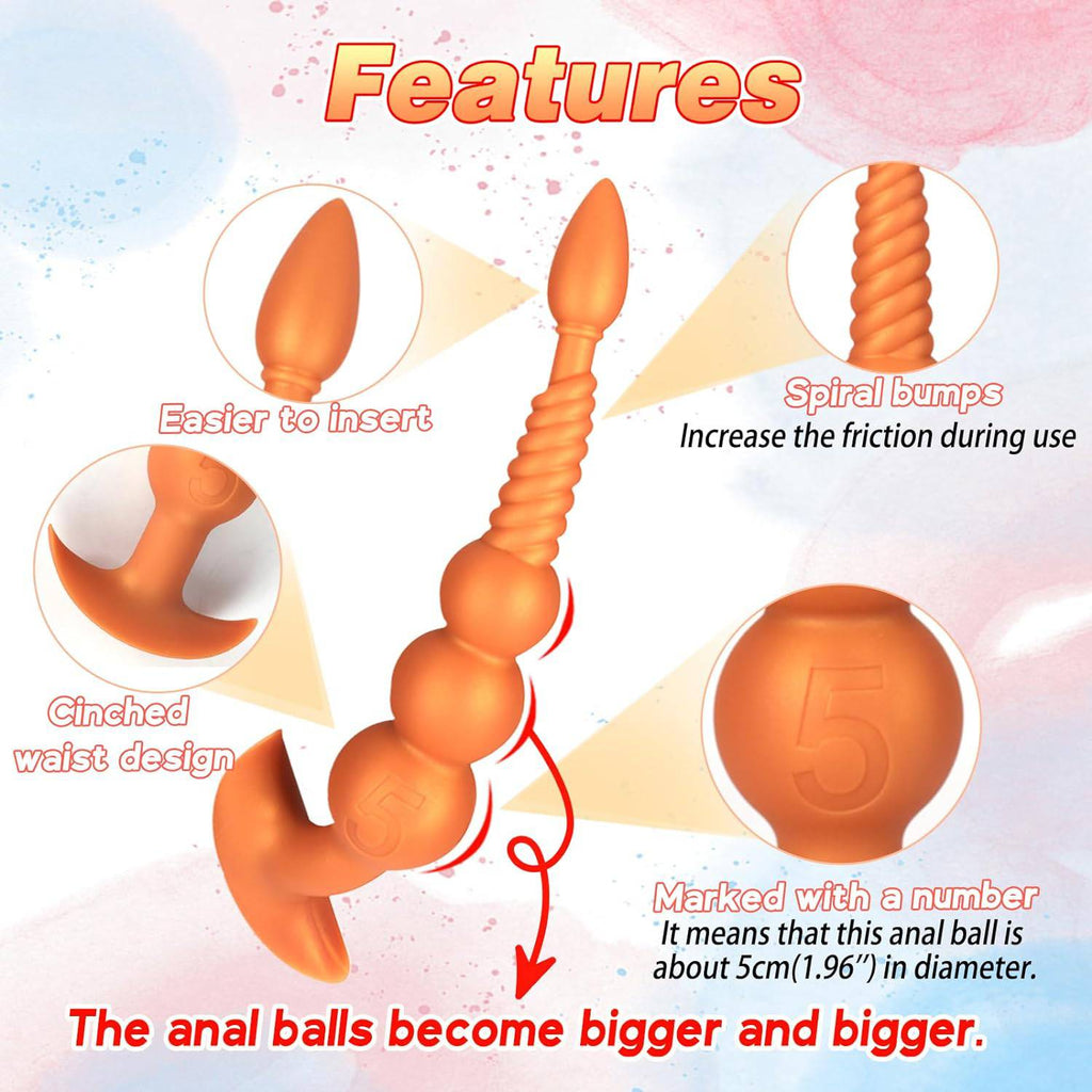 Fox 12 inch Extra Long Anal Bead with Tail - Tarisss Sex Toy Store