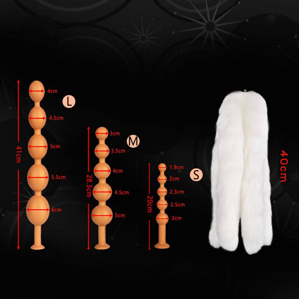 Fox 16 Inch Progressive Cosplay Long Anal Bead - Tarisss Sex Toy Store
