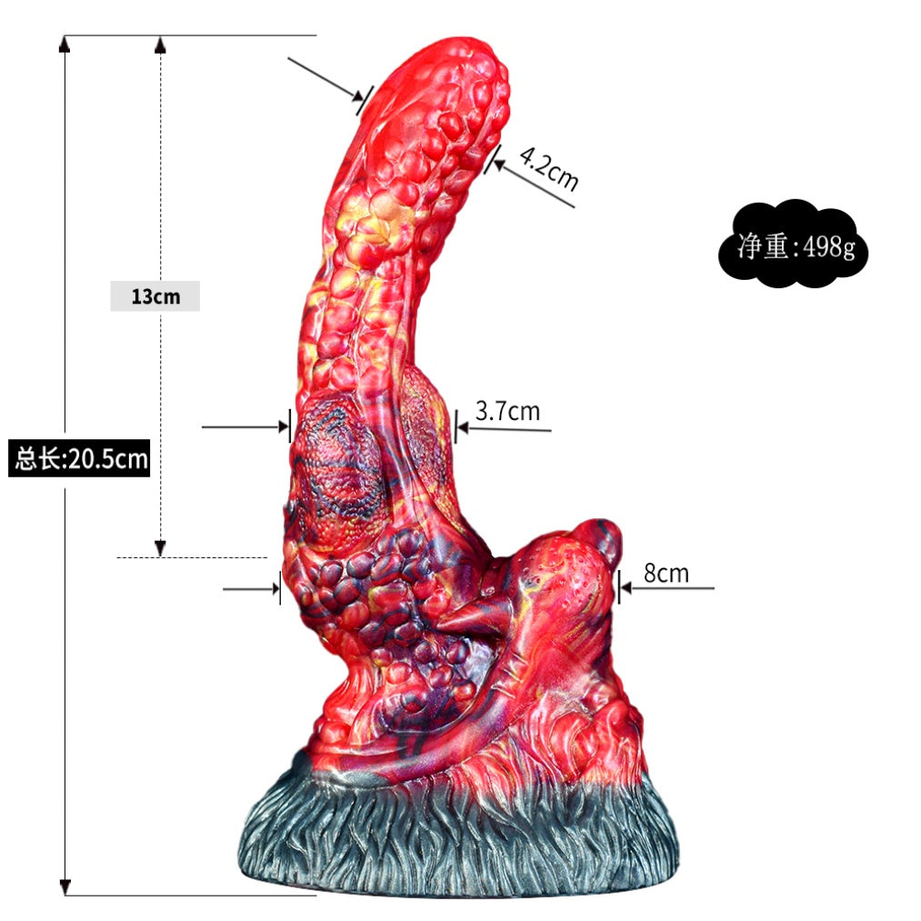 Dragon Tongue Fantasy Dildo – Silicone Monster Creature Big Suction Cup Women Masturbator