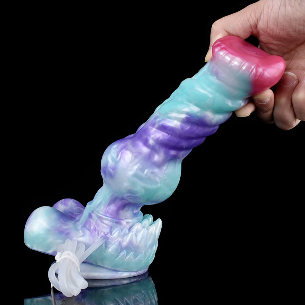 Frostfang 10 Inch Squirting Wolf Dildo with Knot - Tarisss Sex Toy Store