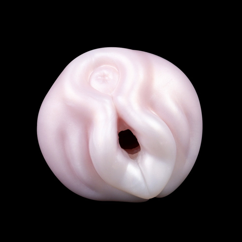 Flower-Entry Pink Pearl Pocket Pussy – Spiral Grip Platinum Silicone Tight Stroker | Domlust