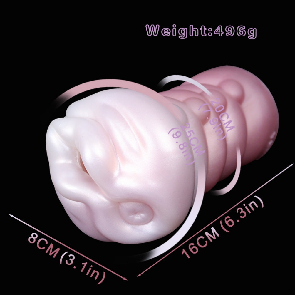Flower-Entry Pink Pearl Pocket Pussy – Spiral Grip Platinum Silicone Tight Stroker | Domlust