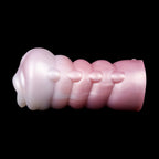 Flower-Entry Pink Pearl Pocket Pussy – Spiral Grip Platinum Silicone Tight Stroker | Domlust