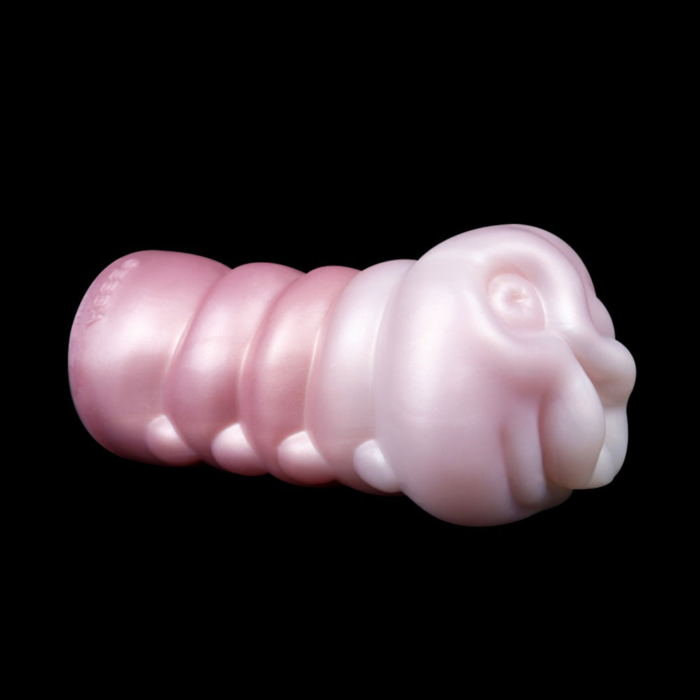 Flower-Entry Pink Pearl Pocket Pussy – Spiral Grip Platinum Silicone Tight Stroker | Domlust