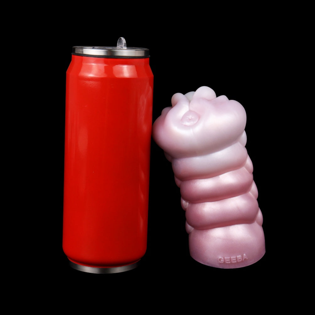 Flower-Entry Pink Pearl Pocket Pussy – Spiral Grip Platinum Silicone Tight Stroker | Domlust