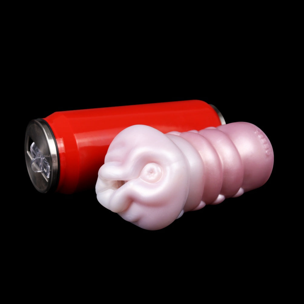 Flower-Entry Pink Pearl Pocket Pussy – Spiral Grip Platinum Silicone Tight Stroker | Domlust