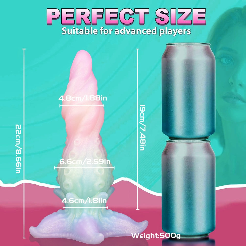 Crystal Spiral Tentacle Dildo – Platinum Silicone Starfish Suction Cup Fantasy Toy | Domlust