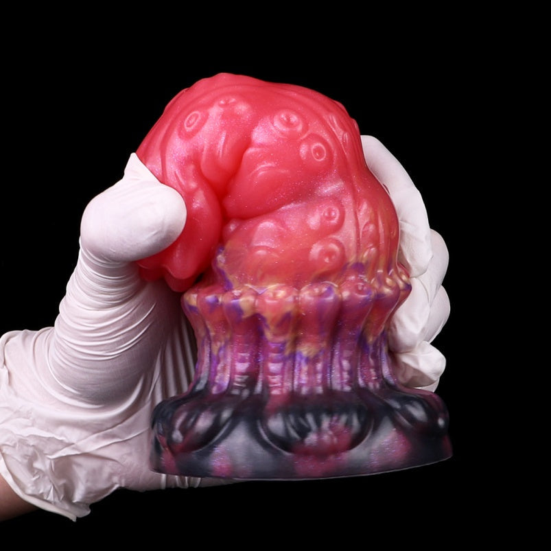 Tentacle Butt Plug Dildo – Blood-Iridescent Platinum Silicone Anal Fantasy Toy | Domlust