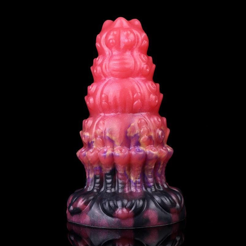 Tentacle Butt Plug Dildo – Blood-Iridescent Platinum Silicone Anal Fantasy Toy | Domlust