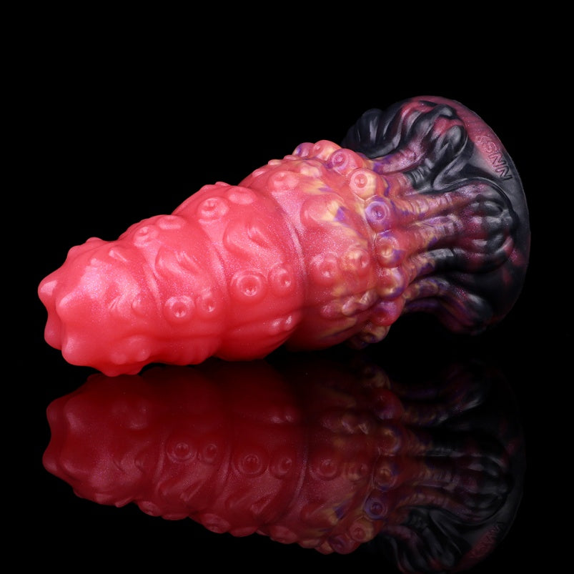 Tentacle Butt Plug Dildo – Blood-Iridescent Platinum Silicone Anal Fantasy Toy | Domlust