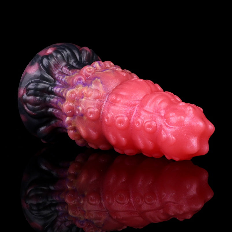 Tentacle Butt Plug Dildo – Blood-Iridescent Platinum Silicone Anal Fantasy Toy | Domlust