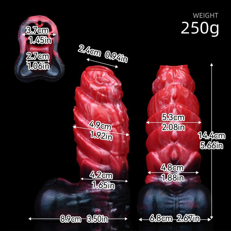 Spiral Silicone Fantasy Vibrating Penis Sleeve - Male Cock Extension Sheaht Sex Toys