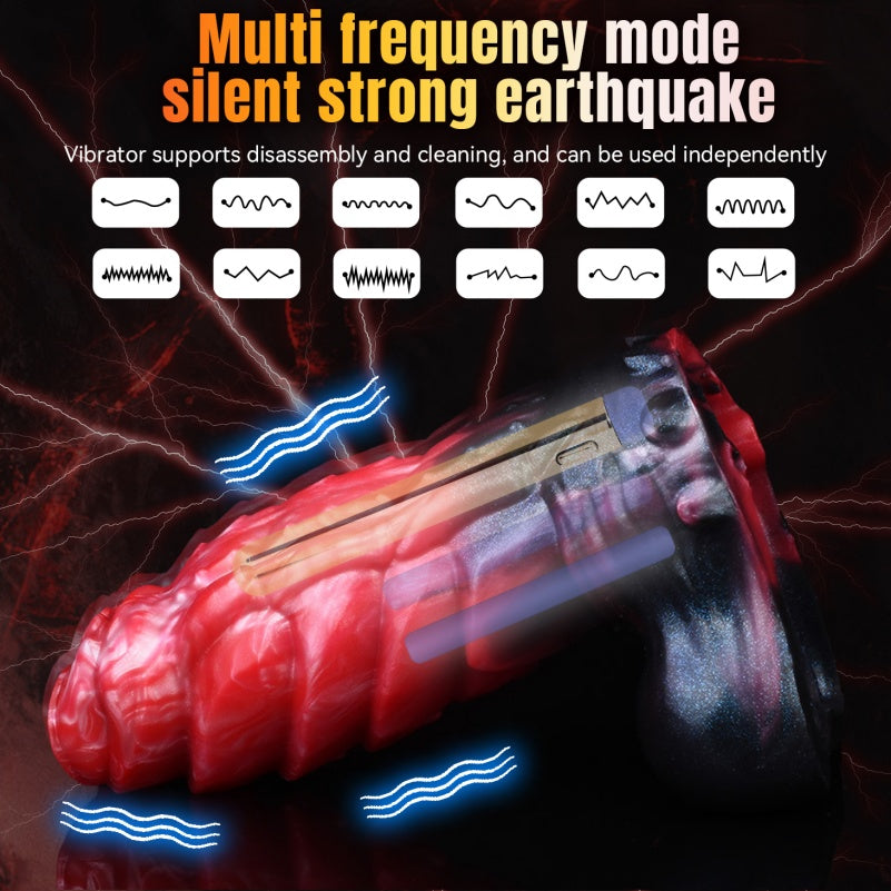 Spiral Silicone Fantasy Vibrating Penis Sleeve - Male Cock Extension Sheaht Sex Toys