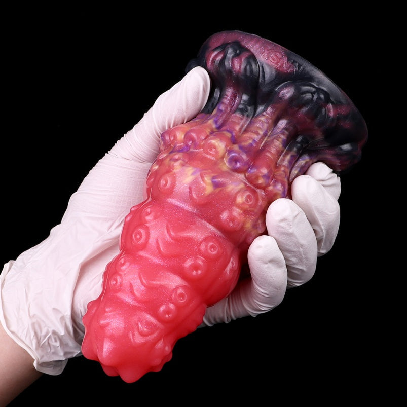 Tentacle Butt Plug Dildo – Blood-Iridescent Platinum Silicone Anal Fantasy Toy | Domlust