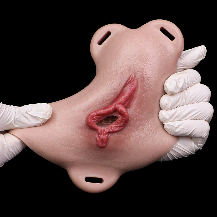 Femboy Wearable Realistic Fake Vagina Silicone Pussy Pants – Platinum Silicone Strap-On