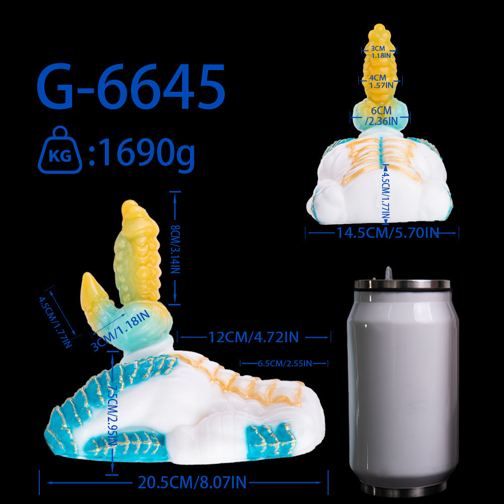 Dragon Rider Fantasy Dildo – Dual Penetration Monster Dildo with Dragon Scale Texture