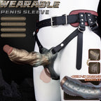 Fantasy Penis Sleeve Male Strap-on Leather Harness Pant - Wearable Mens Cock Extender