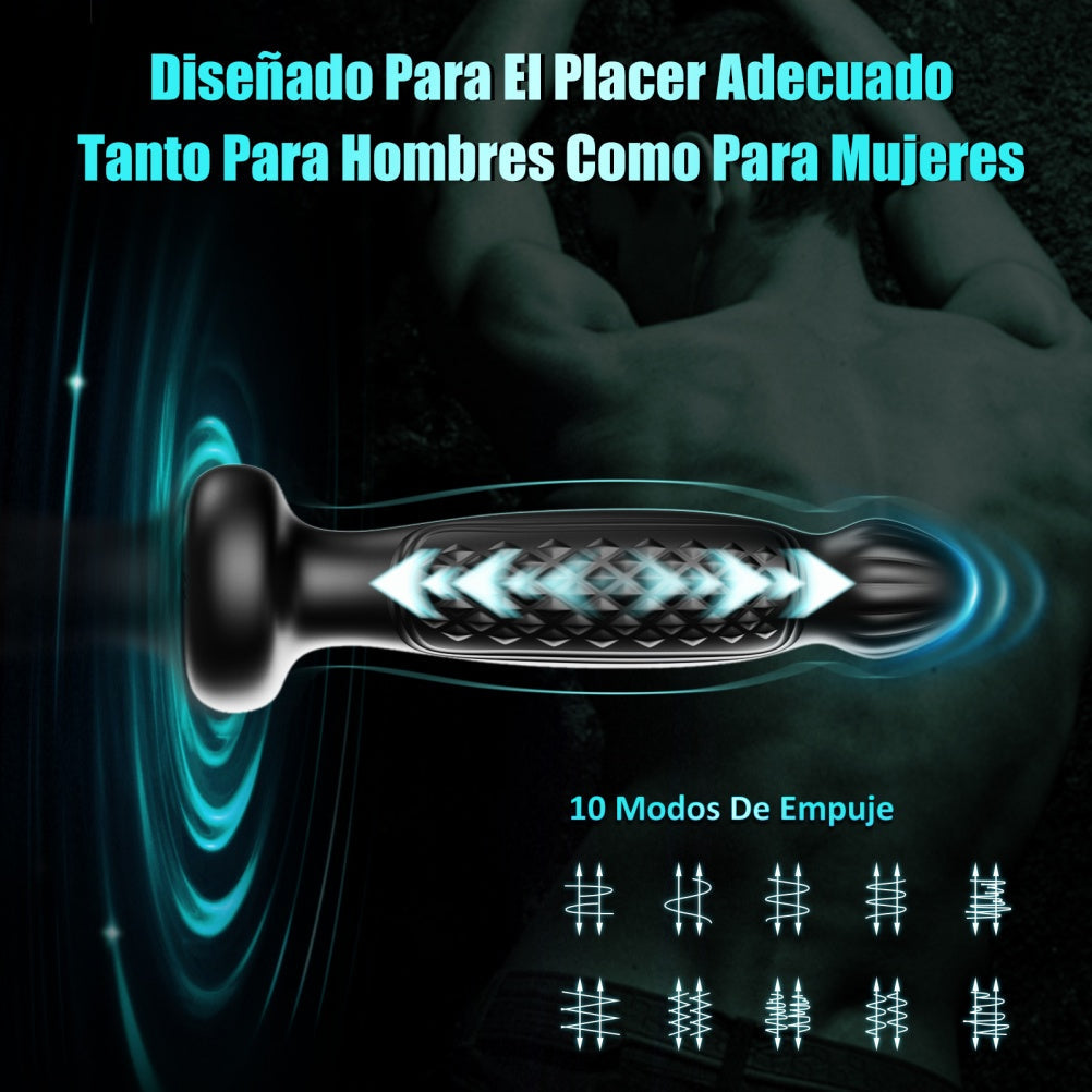 Dual-Pleasure Vibrating Thrusting Massager- Prostate and G-Spot Stimulator Sex Toys