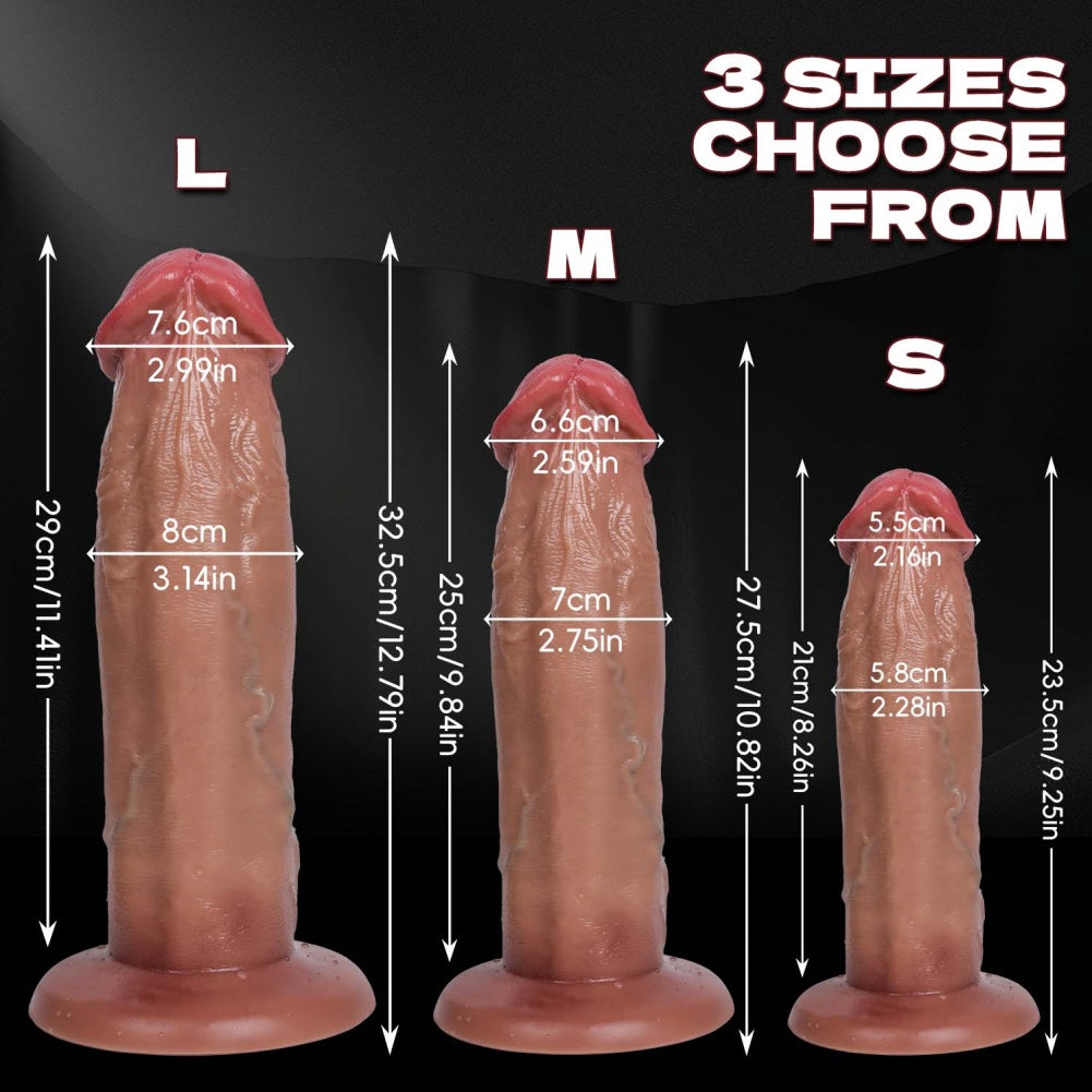 Domlust Realistic Silicone Dildo – Dual Density Suction Cup | Deep G-Spot & Anal Play