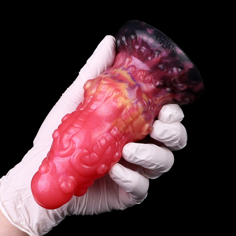 Tentacle Monster Dildo Butt Plug – Blood-Red Platinum Silicone Octopus Fantasy Anal Toy | Domlust