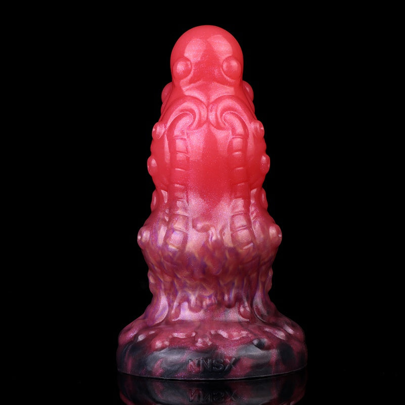Tentacle Monster Dildo Butt Plug – Blood-Red Platinum Silicone Octopus Fantasy Anal Toy | Domlust