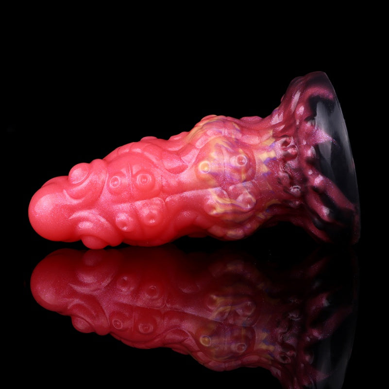 Tentacle Monster Dildo Butt Plug – Blood-Red Platinum Silicone Octopus Fantasy Anal Toy | Domlust