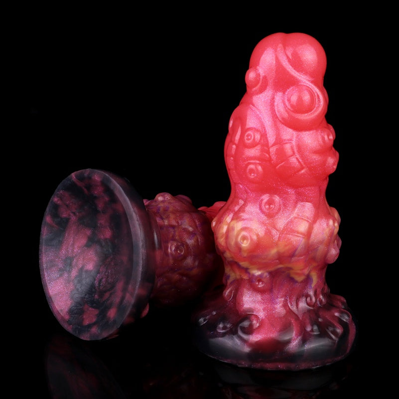 Tentacle Monster Dildo Butt Plug – Blood-Red Platinum Silicone Octopus Fantasy Anal Toy | Domlust