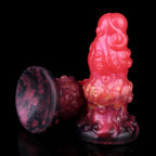 Tentacle Monster Dildo Butt Plug – Blood-Red Platinum Silicone Octopus Fantasy Anal Toy | Domlust