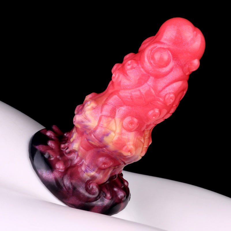 Tentacle Monster Dildo Butt Plug – Blood-Red Platinum Silicone Octopus Fantasy Anal Toy | Domlust