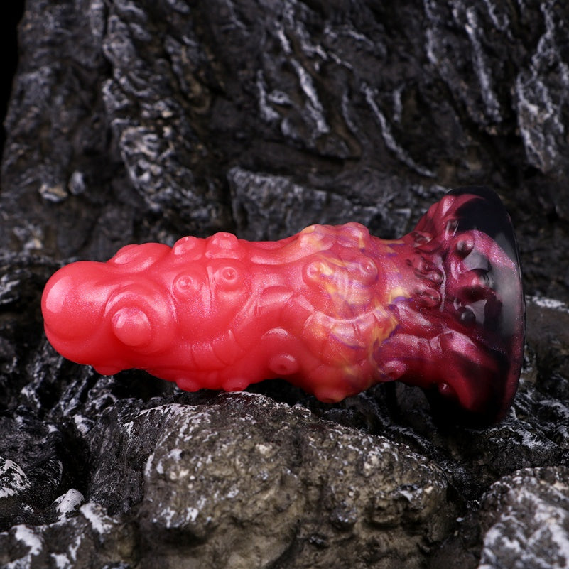 Tentacle Monster Dildo Butt Plug – Blood-Red Platinum Silicone Octopus Fantasy Anal Toy | Domlust