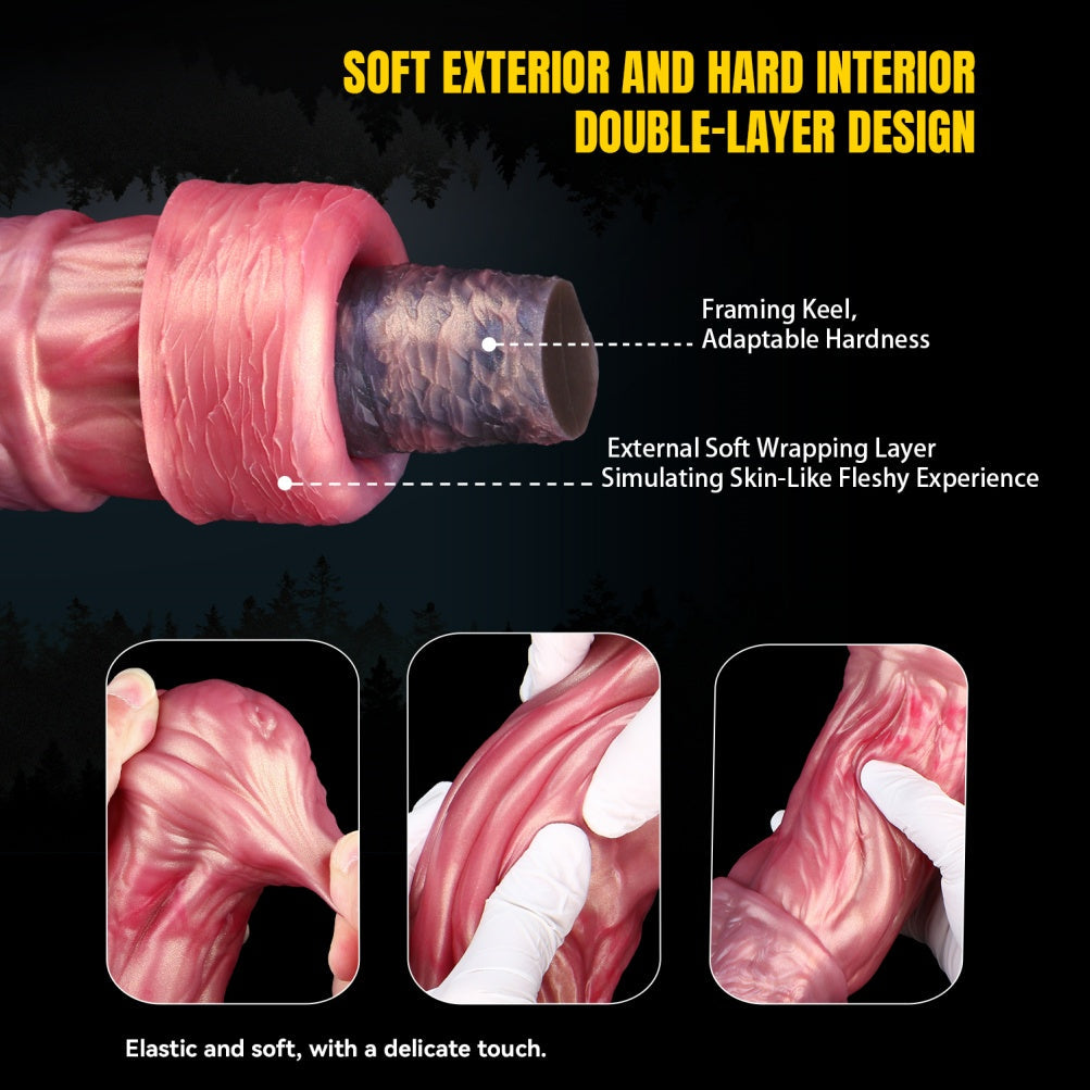 Muscle Horse Dildo with Knot | Dual-Layer Platinum Silicone | Domlust